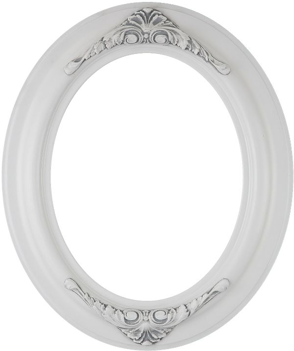 emma linen white oval picture frame