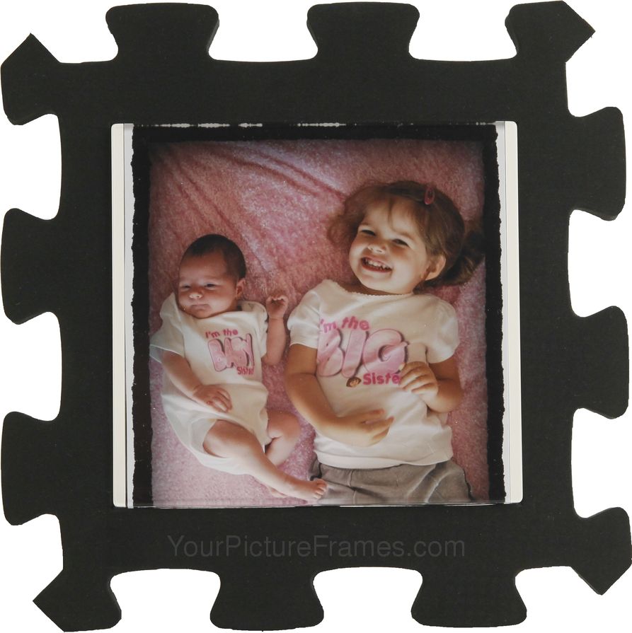 Kids Black Foam Picture Frame Image 1