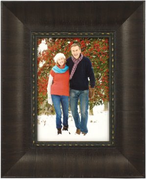 Wide Textured Black Decorative Picture Frame