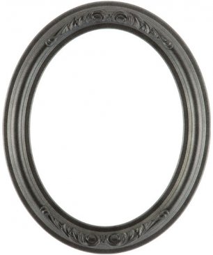 Chloe Black Silver Oval Picture Frame