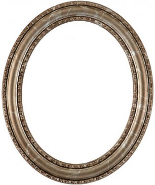 Melinda Champagne Silver Oval Picture Frame