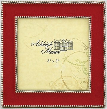 Red Beaded Square Picture Frame