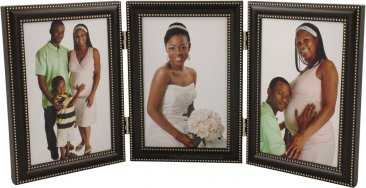 Oil Rubbed Bronze Metal Triple Picture Frame