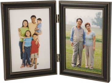 Oil Rubbed Bronze Metal Double Picture Frame