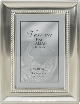 Brushed Satin Silver Bead Picture Frame