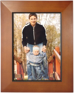Chesnut Brown Picture Frame with Black Edge
