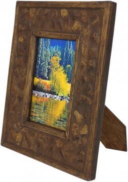 Coconut Shell Rustic Picture Frame
