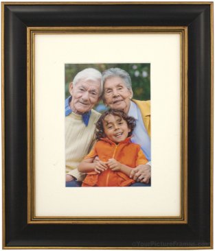 Tuscan Black Archival Matted Picture Frame