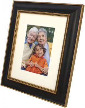 Tuscan Black Archival Matted Picture Frame
