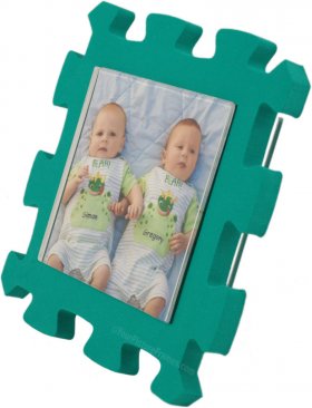 Teal Green Kids Foam Picture Frame