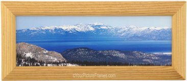 Beveled Stained Wood Natural Panoramic Picture Frame