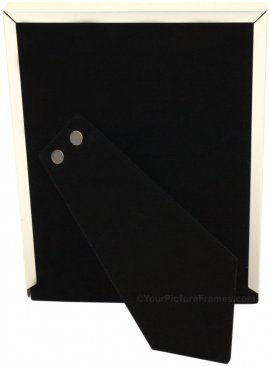Dark Brown Wood Mat in Metal Picture Frame