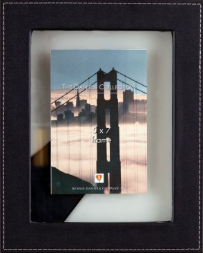 Black Leather Floating Picture Frame