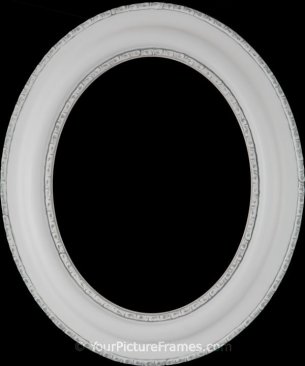 Stella Linen White Oval Picture Frame
