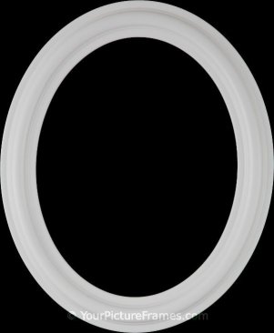 Rissa Linen White Oval Picture Frame