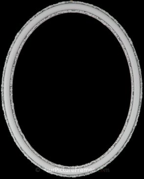 Sadie Linen White Oval Picture Frame