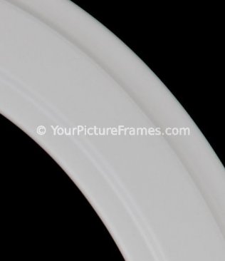 Marna Linen White Oval Picture Frame