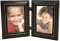 Weathered Antique Black Double Picture Frame