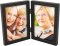 Simple Wood Black Double Picture Frame