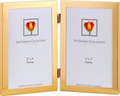 Double Picture Frames Photo Gold Metal Vertical Double Picture Frame