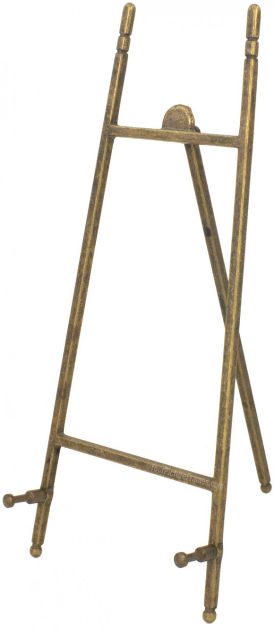 Large Simple Antique Brass Picture Frame Stand