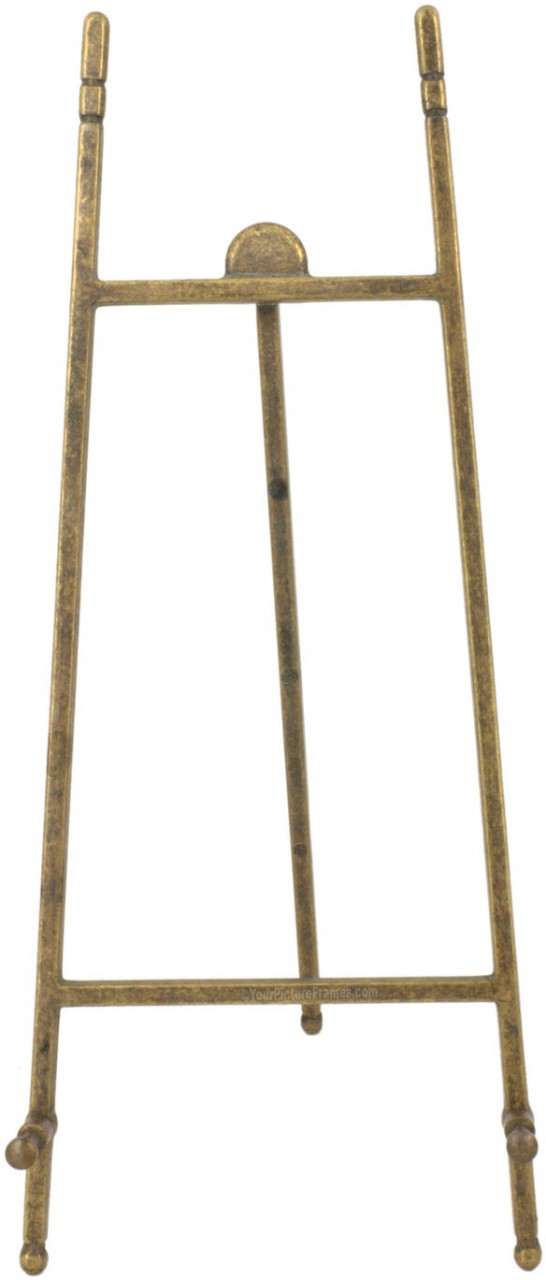 Large Simple Antique Brass Picture Frame Stand