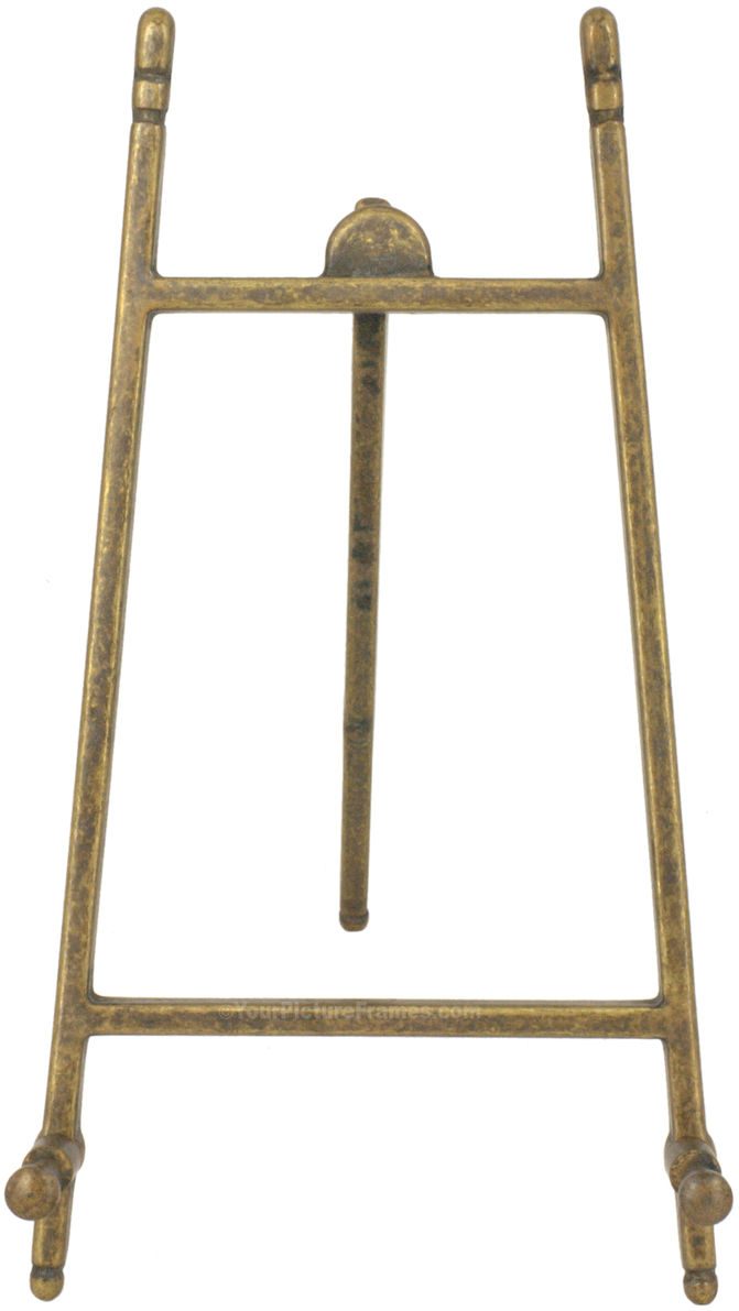 Small Simple Antique Brass Picture Frame Stand