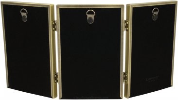 Brushed Brass Beaded Triple Picture Frame