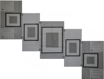 Set of 5 Black Matted Gallery Picture Frames