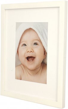 Set of 5 White Matted Gallery Picture Frames