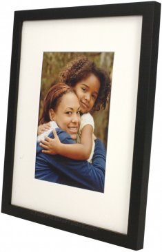 Set of 7 Black Matted Gallery Picture Frames