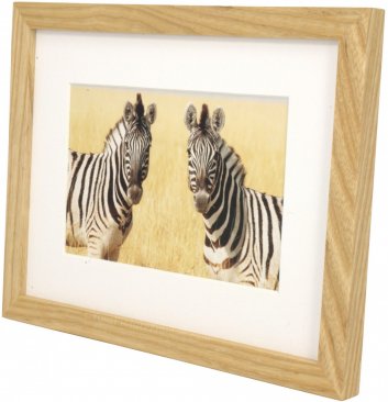 Set of 7 Natural Matted Gallery Picture Frames