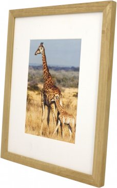 Set of 7 Natural Matted Gallery Picture Frames