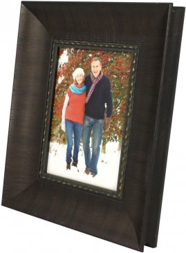 Wide Textured Black Decorative Picture Frame