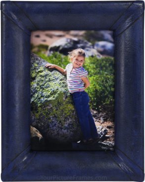 Blue Serrano Handmade Leather Picture Frame