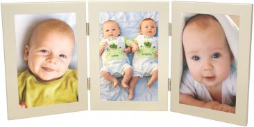 Aluminum Silver Metal Triple Picture Frame