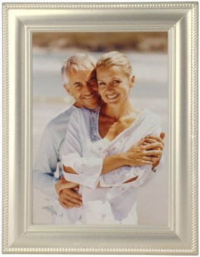 Classic Rope Satin Silver Metal Picture Frame