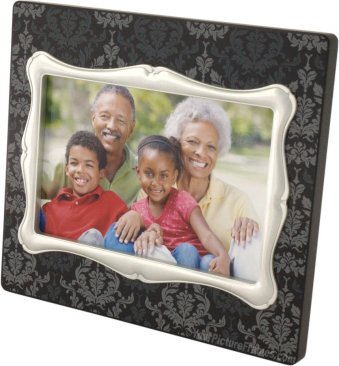 Black Damask Decorative Picture Frame