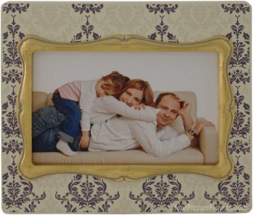 Ivory Damask Decorative Picture Frame