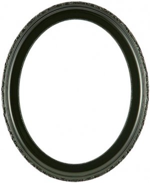 Trina Matte Black Oval Picture Frame