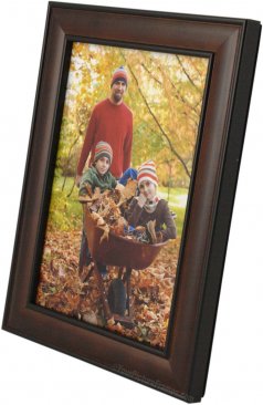 Dark Walnut Dome Wood Picture Frame