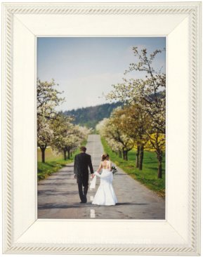 Tuxedo White Picture Frame