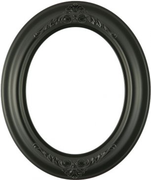 Emma Matte Black Oval Picture Frame