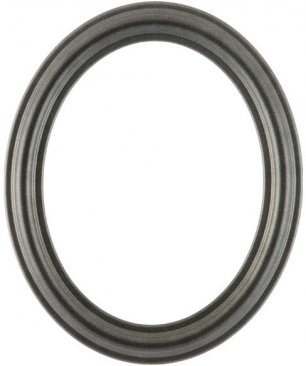 Rissa Black Silver Oval Picture Frame