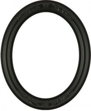 Chloe Matte Black Oval Picture Frame