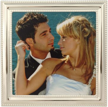 Silver Bead Square Picture Frame