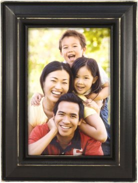 Weathered Antique Black Picture Frame