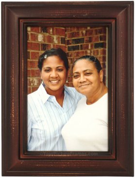 Weathered Antique Brown Picture Frame