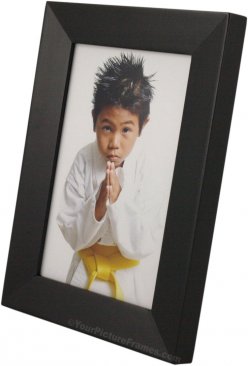 Angled Black Wood Picture Frame