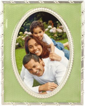 Fauborg Green Oval Picture Frame